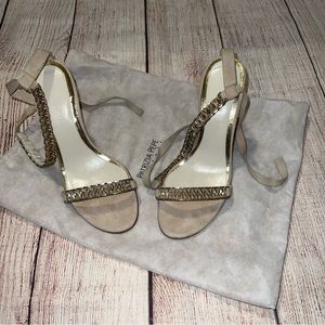 Patrizia Pepe Rhinestone heeled sandaals. Size EU38